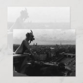 Vintag France Paris Notre Dame Kathedrale Teufel Postkarte (Vorne/Hinten)