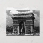 Vintag France Paris Triumphbogen Place Etoile Postkarte (Vorne/Hinten)