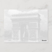 Vintag France Paris Triumphbogen Place Etoile Postkarte (Rückseite)