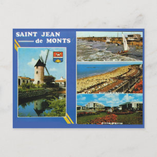 Vintag France St Jean de Monts 2 Postkarte