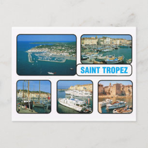 Vintag France St Tropez Postkarte