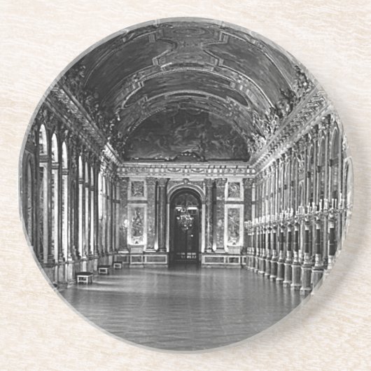 Vintag France Versailles Palast Spiegelgalerie Getränkeuntersetzer (Vorne)