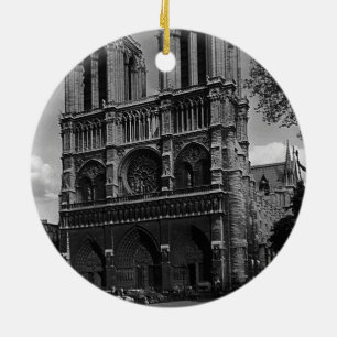 Vintag Frankreich Notre Dame Kathedrale Keramik Ornament