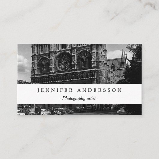 Vintag Frankreich Notre Dame Kathedrale Visitenkarte (Vorderseite)