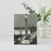 Vintag Frankreich Paris, Place Vendome Postkarte (Stehend Vorderseite)