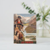 Vintag Frankreich Reisekarte Postkarte (Stehend Vorderseite)