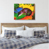Vintag Franz Marc Blue-Black Fox Leinwanddruck (Insitu (Schlafzimmer))