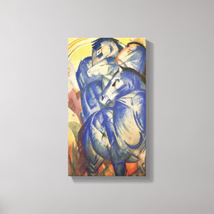 Vintag Franz Marc Der Turm der Blauen Pferde Leinwanddruck