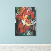 Vintag Franz Marc Foxes Leinwanddruck (Insitu (Holzboden))