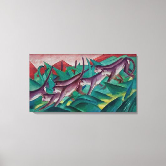 Vintag Franz Marc Monkey Frieze Leinwanddruck (Vorderseite)