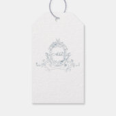 Vintag-Französisch-Blue-Frame-Bridal-Showe Geschenkanhänger (Rückseite)