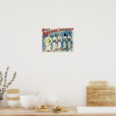 Vintag-Französisch-Corsets-Werbung Poster (Küche)