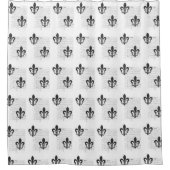 Vintag Französisch Ephemera B & W Lilie Duschvorhang (Vorderseite)