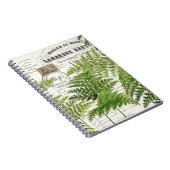 Vintag Französisch Ferns Spiral Journal Notebook Notizblock (Rechte Seite)