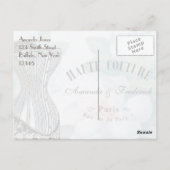 Vintag Französisch Paris Vielen Dank Postkarte (Rückseite)