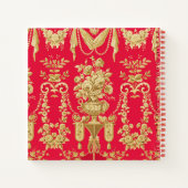 VINTAG FRANZÖSISCHES BLUMEN, BLUME VASEN, ROSE Rot Notizblock (Rückseite)