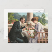 Vintag Frau und Herr, Liebe Postkarte (Vorne/Hinten)