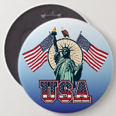 Vintag, Freiheitsstatue Button (Vorne & Hinten)