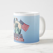 Vintag, Freiheitsstatue Jumbo-Tasse (Vorderseite Rechts)