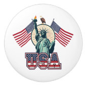 Vintag, Freiheitsstatue Keramikknauf (Vorderseite)