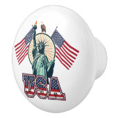 Vintag, Freiheitsstatue Keramikknauf (Rechts)