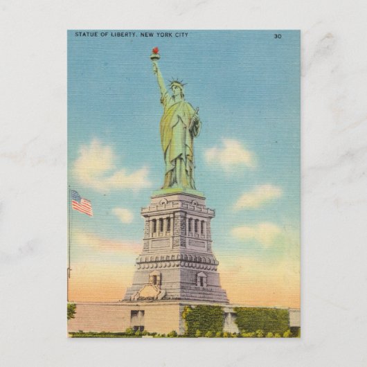 Vintag, Freiheitsstatue, New York Postkarte (Vorderseite)