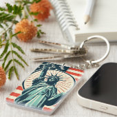 Vintag, Freiheitsstatue Schlüsselanhänger (Vorderseite rechts)