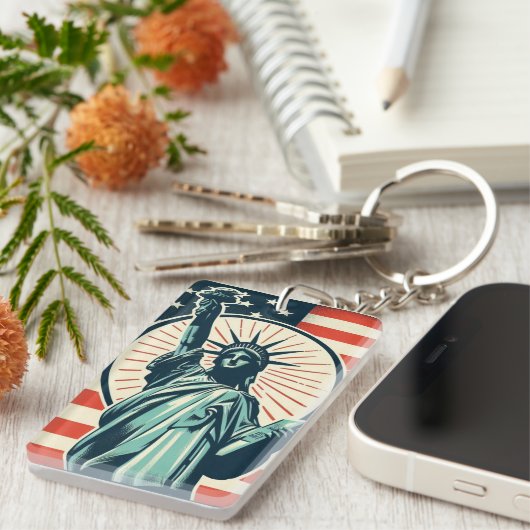Vintag, Freiheitsstatue Schlüsselanhänger (Vorderseite rechts)