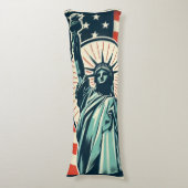 Vintag, Freiheitsstatue Seitenschläferkissen (Vorderseite Vertikal)