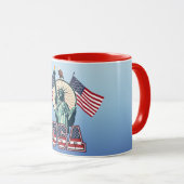 Vintag, Freiheitsstatue Tasse (VorderseiteRechts)