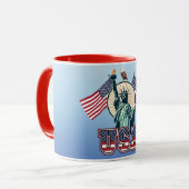 Vintag, Freiheitsstatue Tasse (Vorderseite Links)
