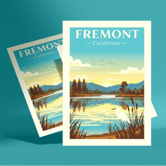 Vintag Fremont California Postkarte