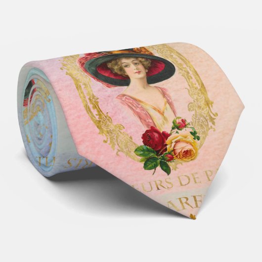 Vintag French Necktie Krawatte (Gerollt)