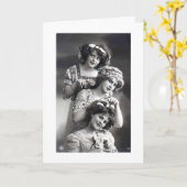 Vintag - Freunde sind wie Schokoladenstücke, Karte (Gelbe Blume)