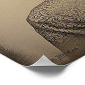 Vintag Frida Kahlo Portrait Poster (Ecke)