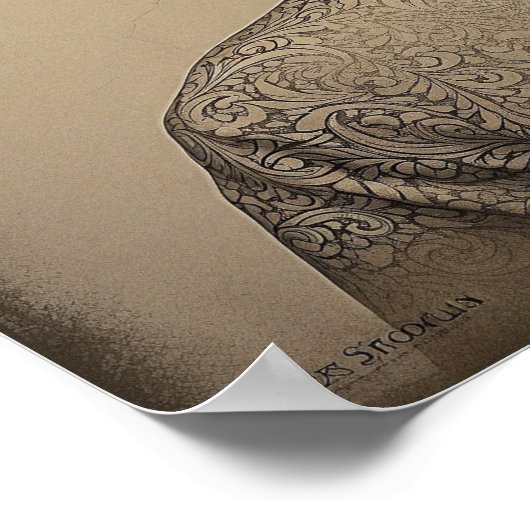 Vintag Frida Kahlo Portrait Poster (Ecke)