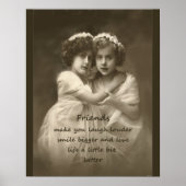 Vintag Friendship Zitat Poster (Vorne)