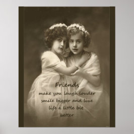 Vintag Friendship Zitat Poster