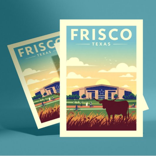Vintag Frisco Texas Postkarte