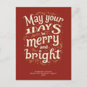 Vintag frohe und helle Weihnachten (Vorderseite)