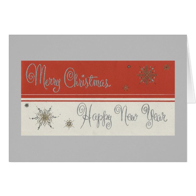 Vintag frohe Weihnachten (Vorderseite (Horizontal))