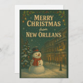 Vintag frohe Weihnachten aus New Orleans (Vorne/Hinten)