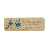 Vintag, frohe Weihnachten, blaue Schneeflocken (Vorne)