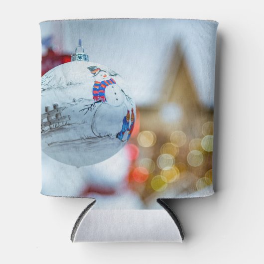 Vintag frohe Weihnachten Dosenkühler (Vorderseite)