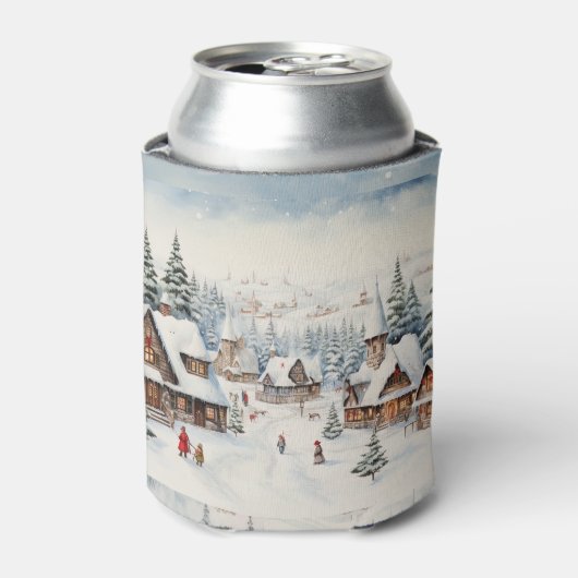 Vintag frohe Weihnachten Dosenkühler (Kanne Vorderseite)