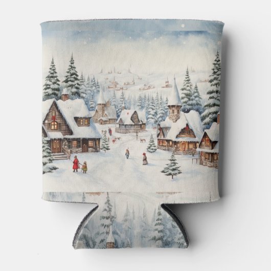 Vintag frohe Weihnachten Dosenkühler (Vorderseite)