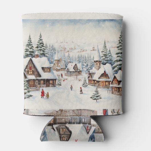 Vintag frohe Weihnachten Dosenkühler (Rückseite)