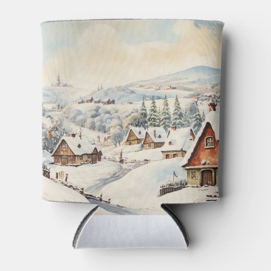 Vintag frohe Weihnachten Dosenkühler (Vorderseite)