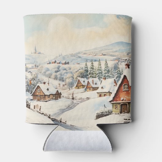 Vintag frohe Weihnachten Dosenkühler (Rückseite)