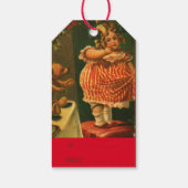 Vintag frohe Weihnachten, Feiertag Geschenkanhänger (Rückseite)